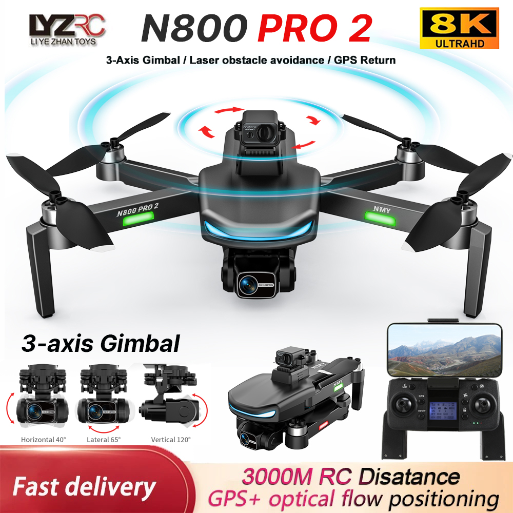 N800 PRO 2 GPS Drone Professio - Drone Gimbal 2 Axis ulasan dan harga